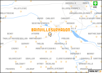 map of Bainville-sur-Madon