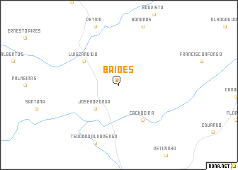 map of Baiões