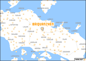 map of Baiquanzhen