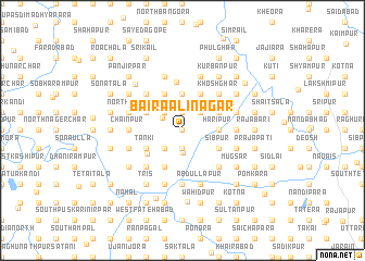 map of Bāira Ālinagar