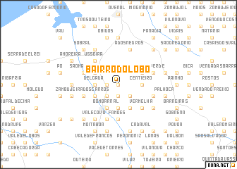 map of Bairro do Lobo