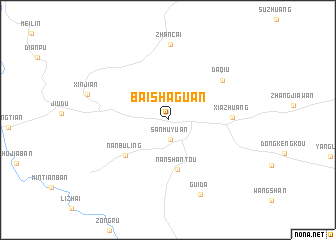 map of Baishaguan