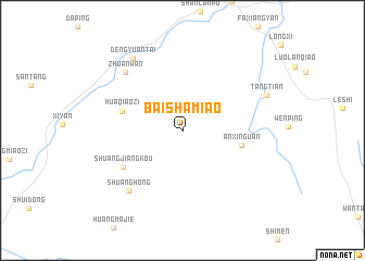 map of Baishamiao