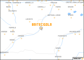 map of Baite Cigola