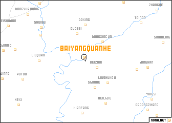 map of Baiyangquanhe