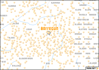 map of Baiyegun