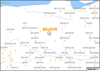 map of Bajana