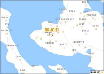 map of Bajčići