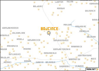 map of Bajčince