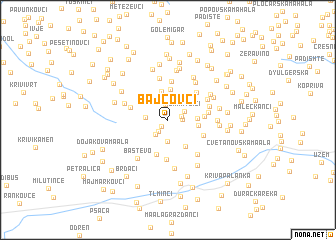 map of Bajčovci