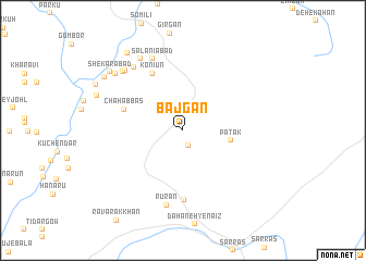 map of Bajgān