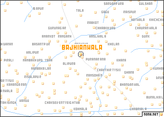 map of Bajhiānwāla