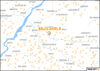 map of Bajića Mala