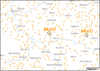 map of Bajići