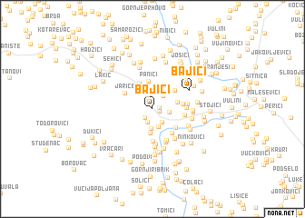 map of Bajići
