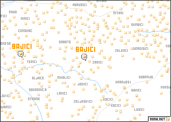 map of Bajići