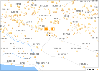 map of Bajići