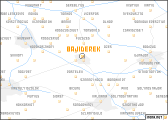 map of Bajiderék