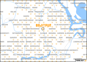map of Bājitpur
