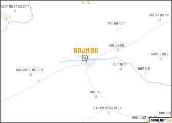 Bajmok (Serbia and Montenegro) map - nona.net