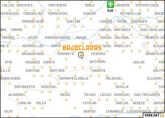 map of Bajo Claras