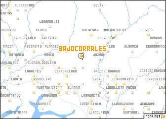 map of Bajo Corrales