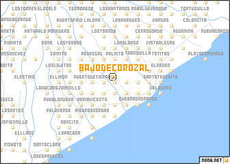 map of Bajo de Corozal