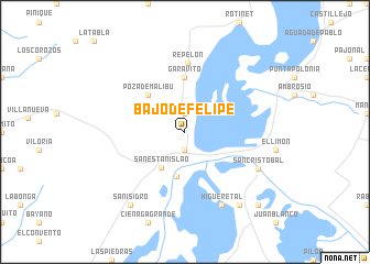 map of Bajo de Felipe