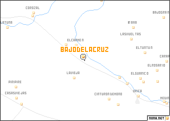 map of Bajo de La Cruz