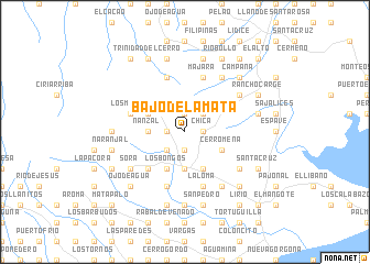 map of Bajo de la Mata