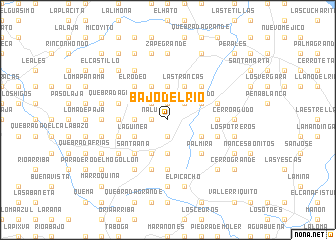 map of Bajo del Río