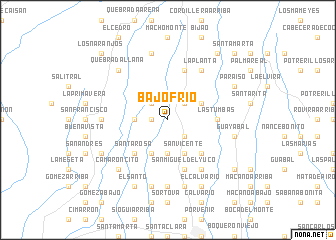 map of Bajo Frío