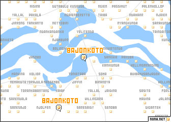 map of Bajon Koto