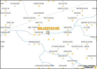 map of Bajoriškiai