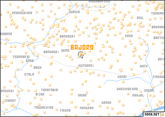 map of Bājoro