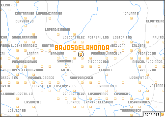 map of Bajos de la Honda