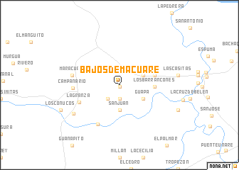 map of Bajos de Macuare