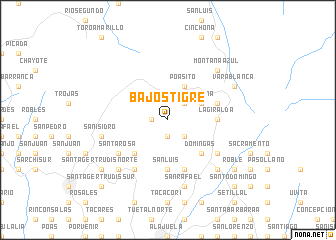 map of Bajos Tigre