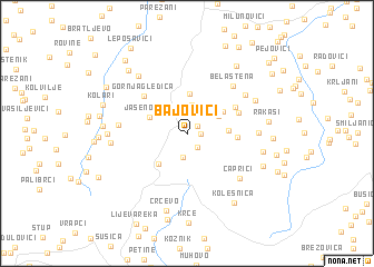 map of Bajovići