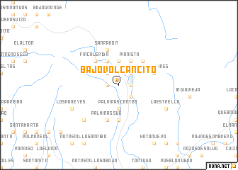 map of Bajo Volcancito