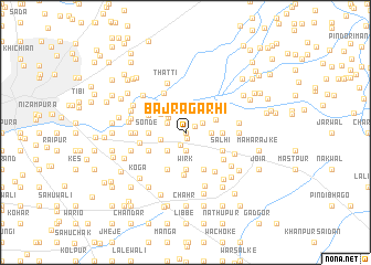 map of Bājragarhi