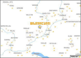 map of Bajram Curri