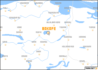 map of Bakafé