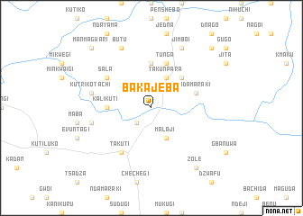 map of Bakajeba