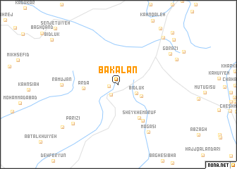 map of Bākalān