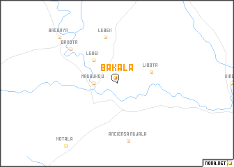 map of Bakala