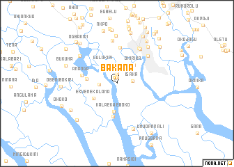 map of Bakana