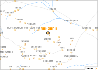 map of Bākandū