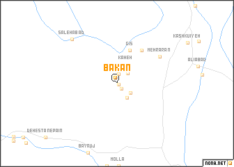 map of Bākān