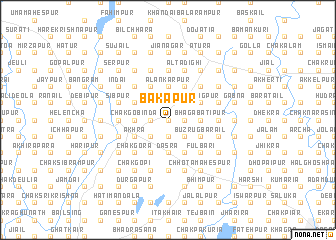 map of Bakāpur